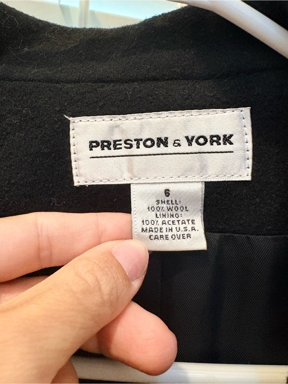 Preston & York Black Long 100% wool Coat - Picture 2 of 3
